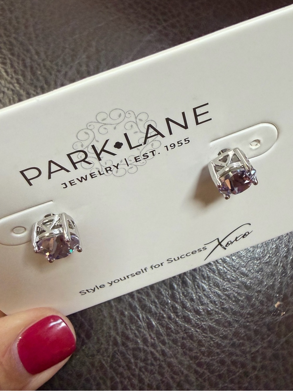 Lavender Impression Earrings by Park Lane - Picture 4 of 4